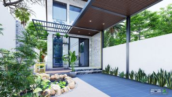 Thiết kế nhà hiện đại 5×20, 3 phòng ngủ